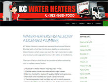 Tablet Screenshot of kcwaterheater.com